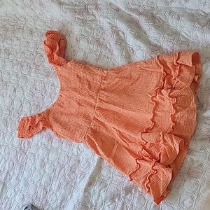 Lily Rose Orange Ruffle Dress